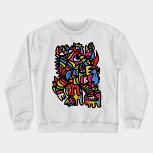 Aztec Rainbow King Graffiti Crewneck Sweatshirt